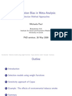 Publication Bias in Meta-Analysis Selection Method Approaches