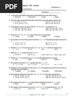 Coordinate Geometry Circles Practice Test