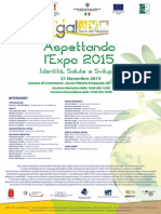 Workshop tematico  “Aspettando l’EXPO 2015 – Identità, Salute e Sviluppo”