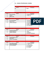 Daftar Pemenang Lomba