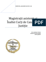 Magistrații Asistenți Ai Înaltei Curți de Casație Și Justiție