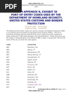 Port-of-Entry Codes for U.S. Visas | PDF | Travel