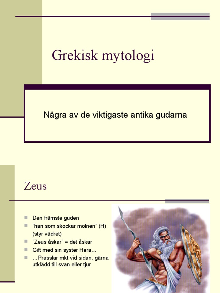Grekisk Mytologi | PDF