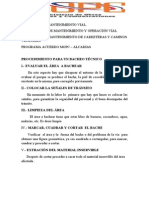 Procedimiento para Un Bacheo Técnico