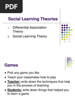 Social Learning Theory Games