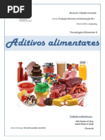 Relatório - Aditivos alimentares