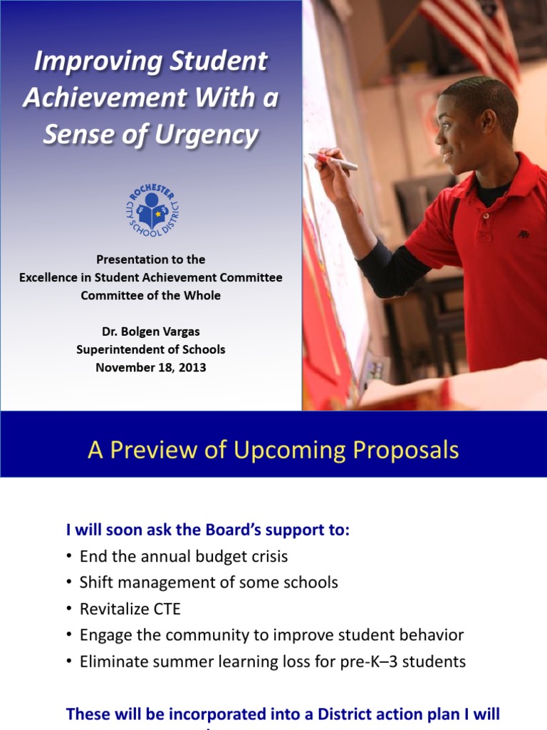 Improving Student Achievement With A Sense of Urgency | PDF