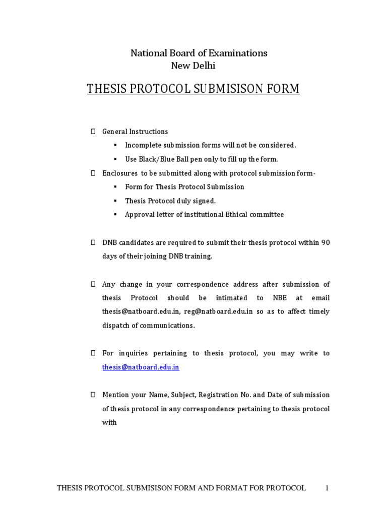 dnb thesis protocol submission form 2020