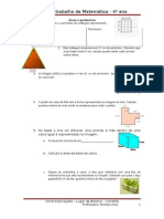 Matemática - Áreas e perímetros de figuras geométricas