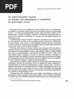 Representações sociais na psicologia social