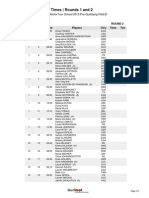 Tee Times Round 1 FIELD B