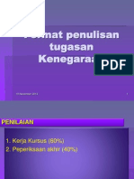 Format Penulisan Tugasan Kenegaraan