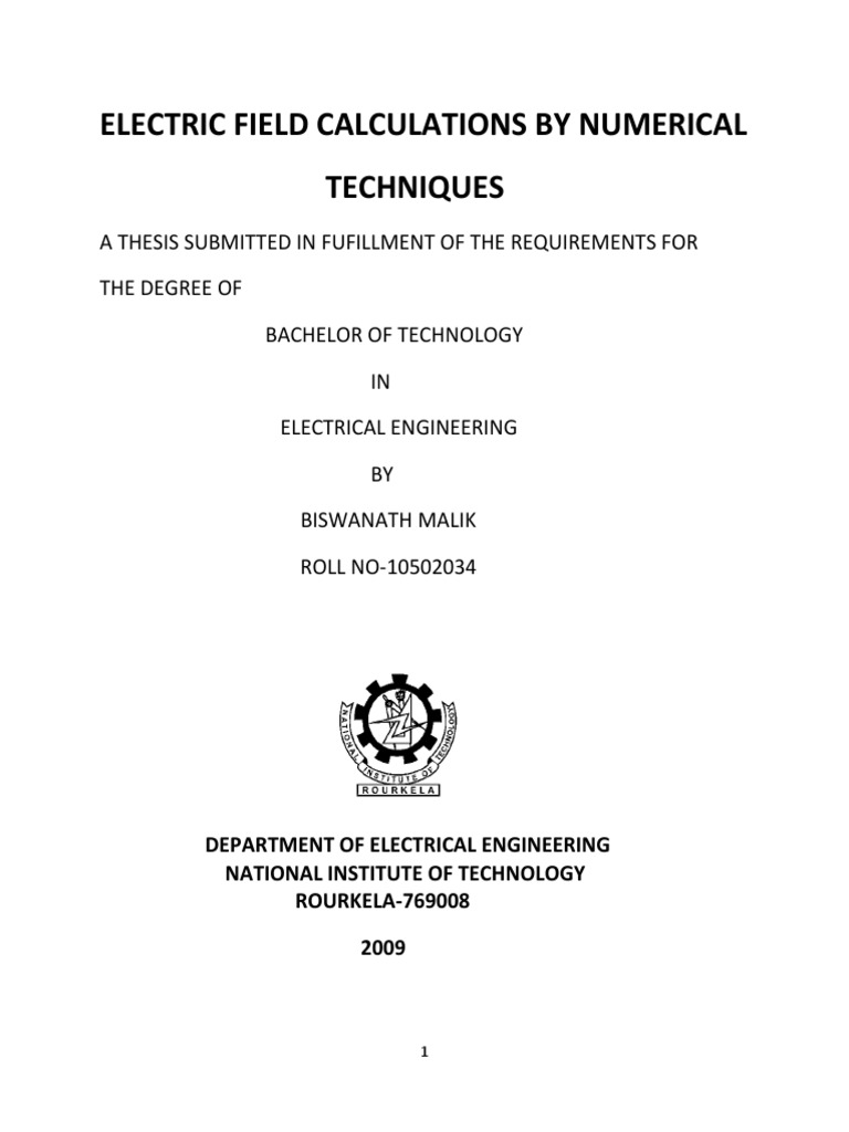 Electric Field Calculations by Numericalmethods | PDF | Finite Element ...