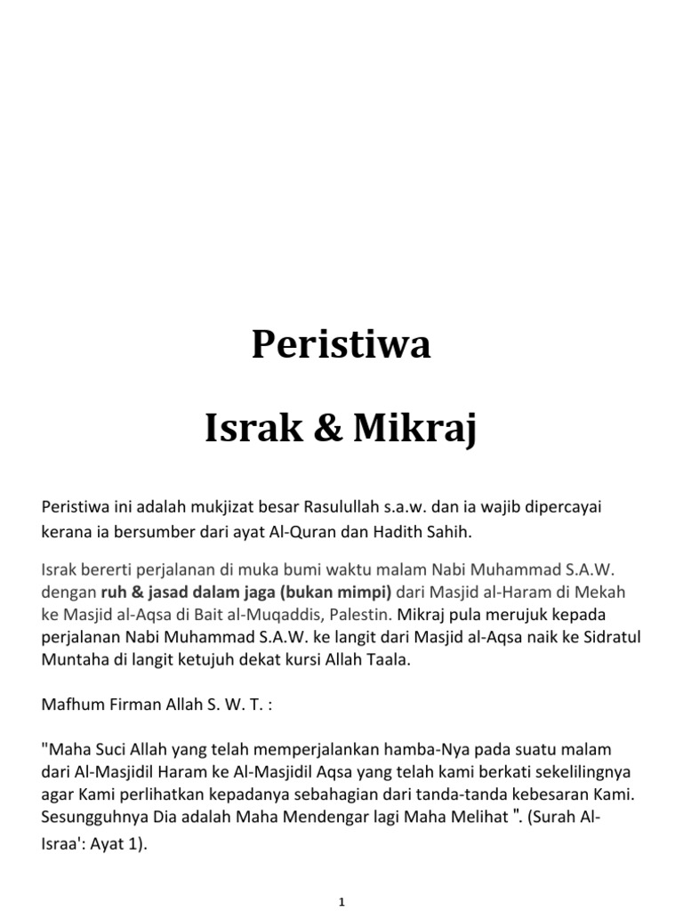 Israk Mikraj Pdf
