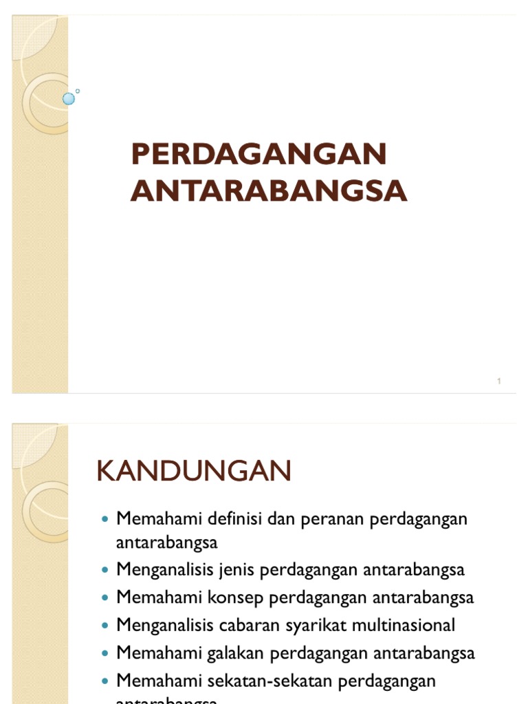 Perdagangan Antarabangsa Pdf