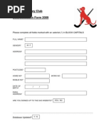 SHC Data Collection Form 2009