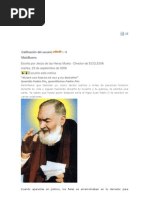 CARTA AL PADRE PÍO DE PIETRELCINA EN EL 40 ANIVERSARIO DE SU MUERTE