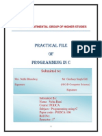 Practical File OF Programming in C: Submitted To
