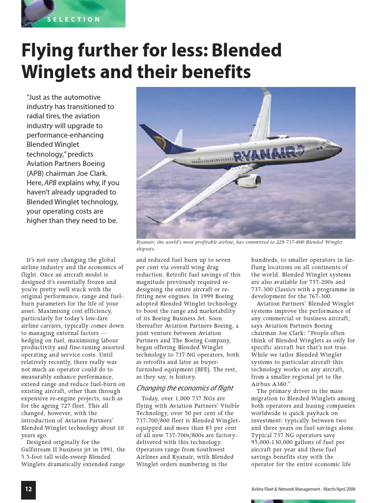 9B. Flying Further For Less Blended. Winglets and Their Benefits PDF