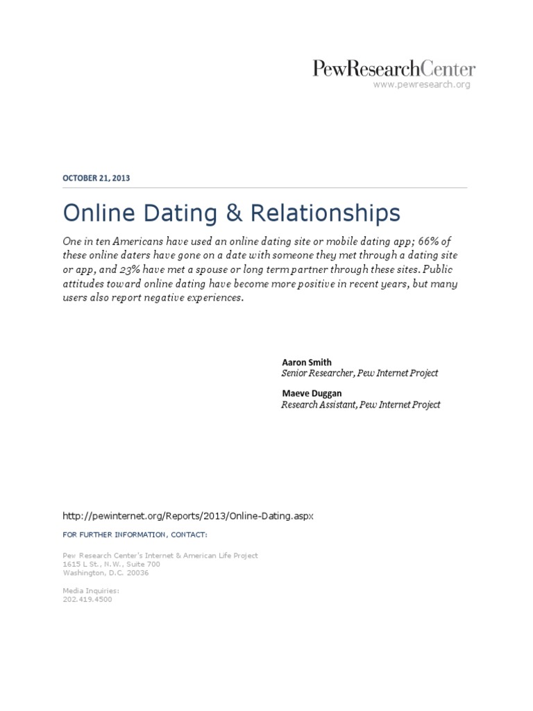 Online Dating Trends and Insights 2013 | PDF | Politics | Wellness