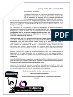 Declaración de la @La Alzada  en apoyo a la lucha de SINTRACAP por la ratificación del Convenio 189 de la OIT