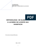 Metodologia de Elaborare... I de Licenta Si Dizertatie