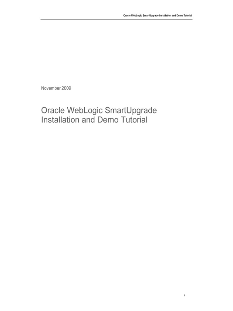 Oracle WebLogic SmartUpgrade Guide | PDF | Web Service | Java ...