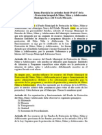 Proyecto de Reforma de Las Normativas de La Ordenanza Municipal.