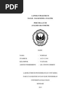 Analisis Gravimetri
