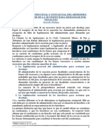 Legitimacion para Accionar Por Desalojo Del Administrador de La Sucesin