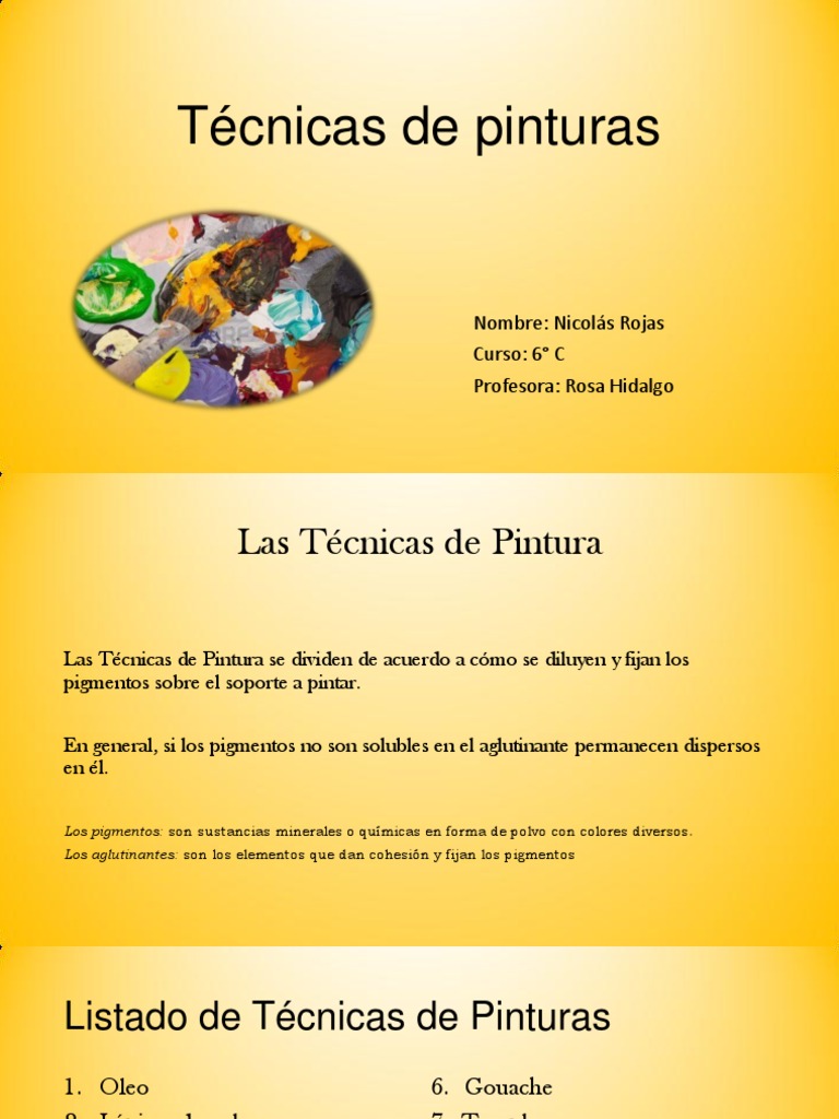 Tecnicas de Pinturas Nicolas | PDF | Pintura al óleo | Artes visuales