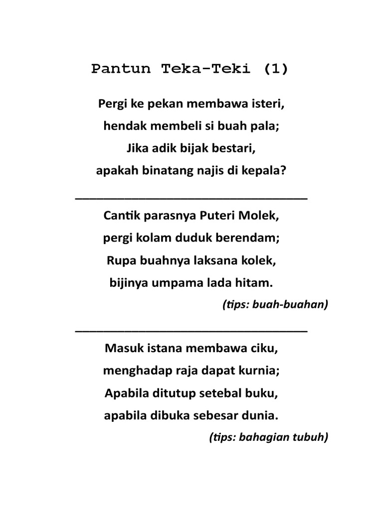 Pantun Teka Teki