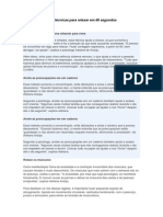 Sete Técnicas para Relaxar em 60 Segundos