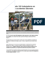 Trece de cada 100 trabajadores en Perú sufren accidentes laborales