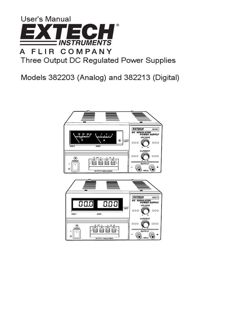 Extech Power Supply Manual PDF