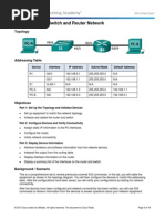 6.4.3.5 Lab - Building A Switch and Router Network