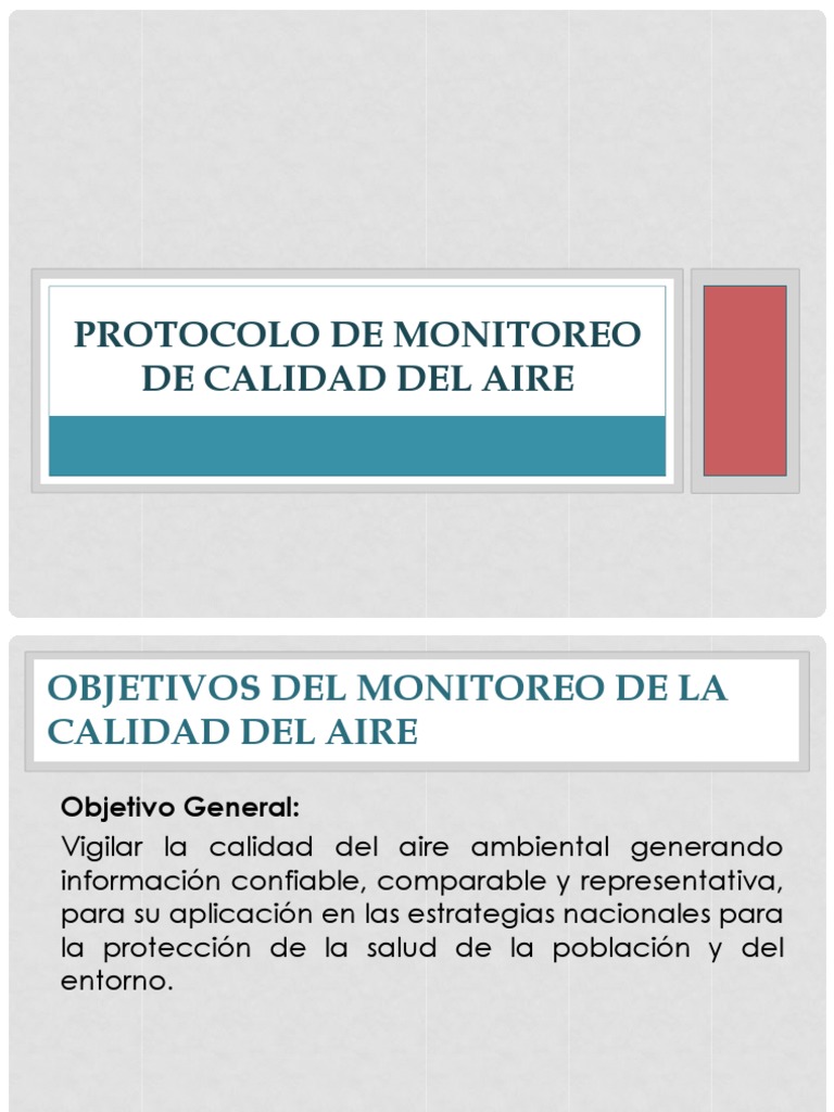 Protocolo de Monitoreo de Calidad del Aire | PDF | La contaminación del ...