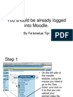 You Should Be Already Logged Into Moodle.: by Fa'amalua Tipi