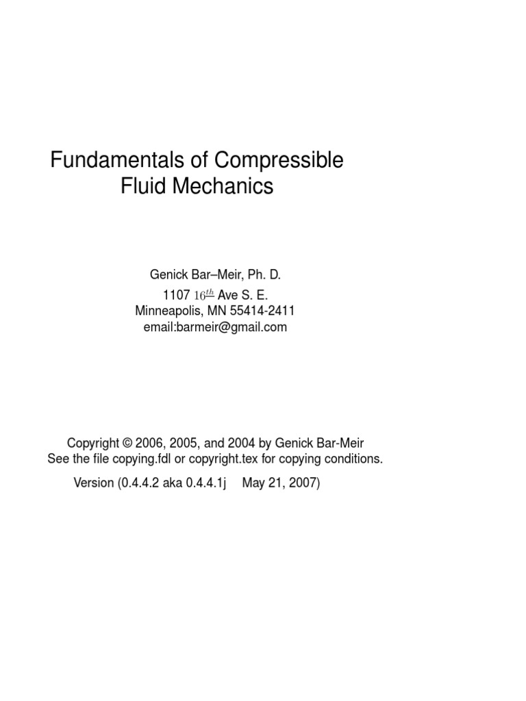 Fundamentals of Compressible Fluid Flow | PDF | Mach Number | Free Software