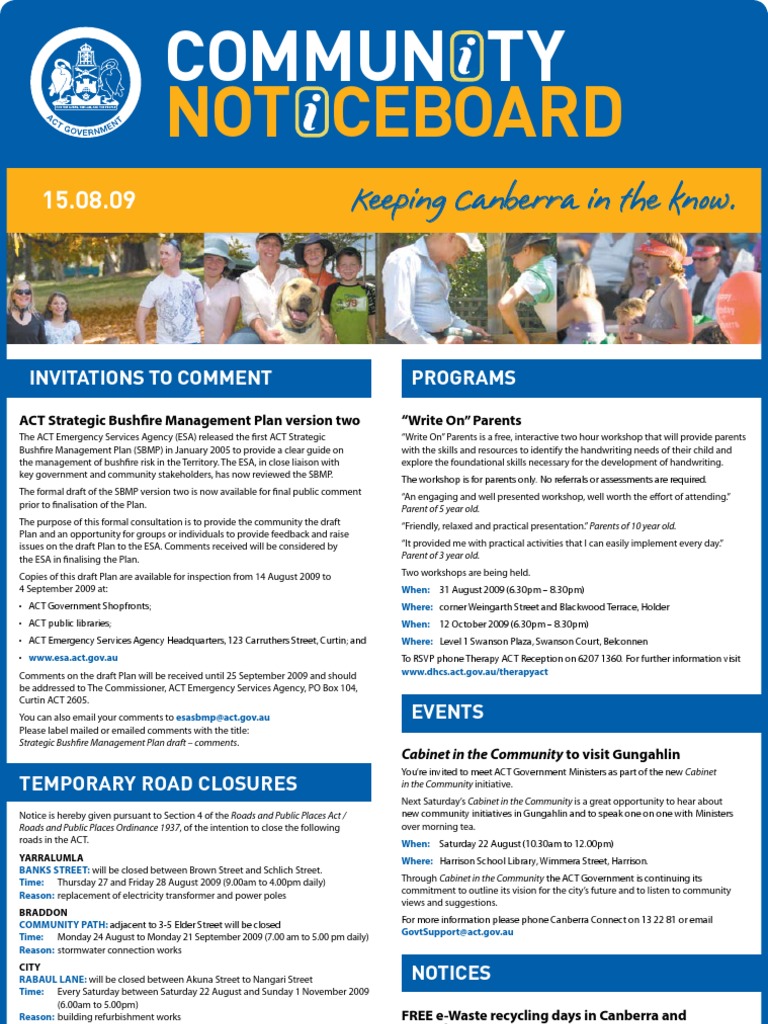 Community Notice Board | PDF | Street | Business