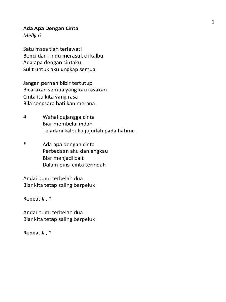 Indonesia Lyric A Pdf