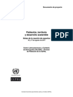 Población, Territorio y Desarrollo Sostenible. CEPAL PDF