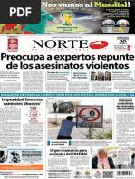 Periódico Norte de Ciudad Juarez 20 de Noviembre de 2013