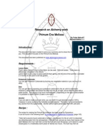 ResearchOnAlchemyWork PrimumEnsMelissa FraterMShoATv1.1