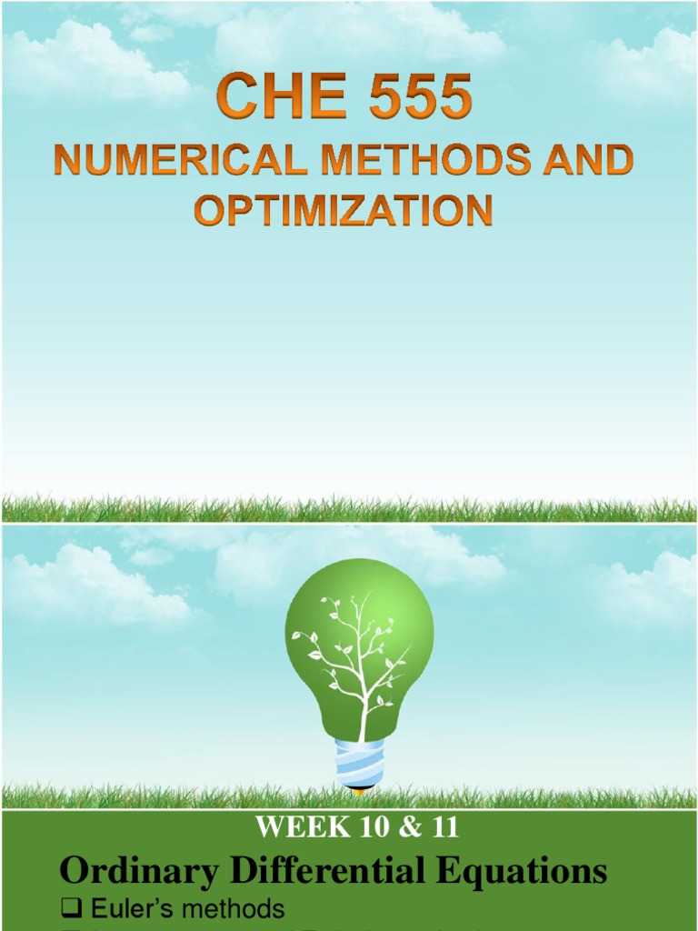 Improved Euler's Method for ODEs | PDF | Differential Equations ...