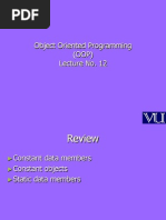 Object Oriented Programming (OOP) - CS304 Power Point Slides Lecture 12