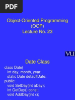 Object Oriented Programming (OOP) - CS304 Power Point Slides Lecture 23