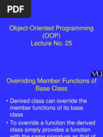 Object Oriented Programming (OOP) - CS304 Power Point Slides Lecture 25