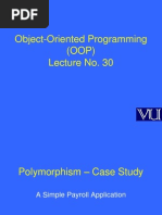 Object Oriented Programming (OOP) - CS304 Power Point Slides Lecture 30