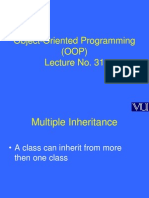 Object Oriented Programming (OOP) - CS304 Power Point Slides Lecture 31